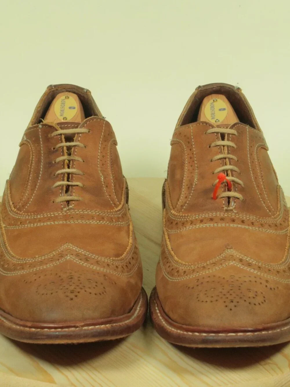Allen Edmonds Neumok Dress Shoes Mens 11.5 EEE Brown Wingtip Extra Wide
